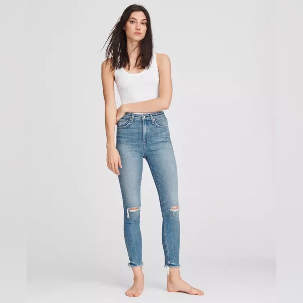 Rag and Bone High Rise Ankle Skinny Jean